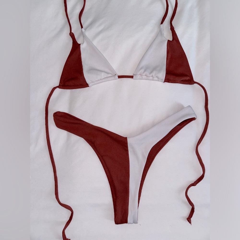 ZAFUL Two Toned Double Tie Bikini Set